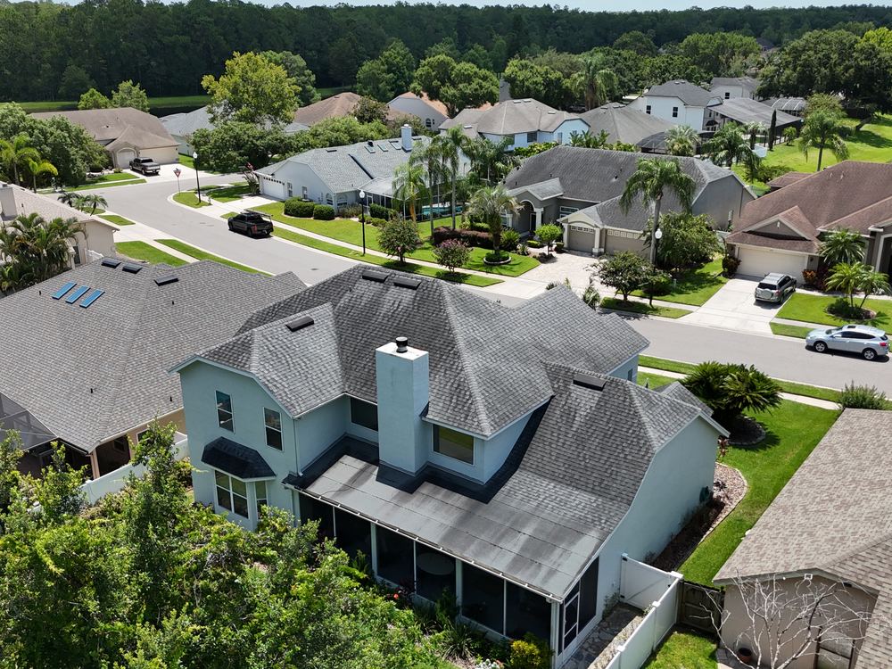 Finished roof replacement on a Central Florida home installed by AlphaCore Roofing