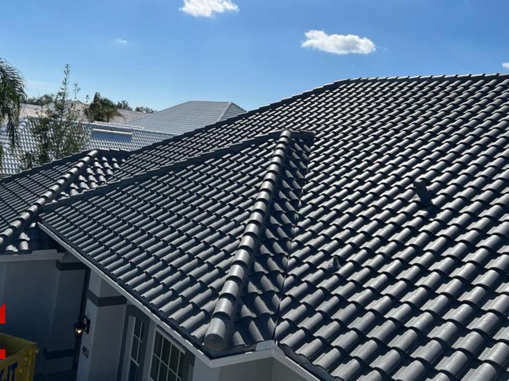 Close detail of a finished barrel tile roof installed by AlphaCore Roofing in Central Florida